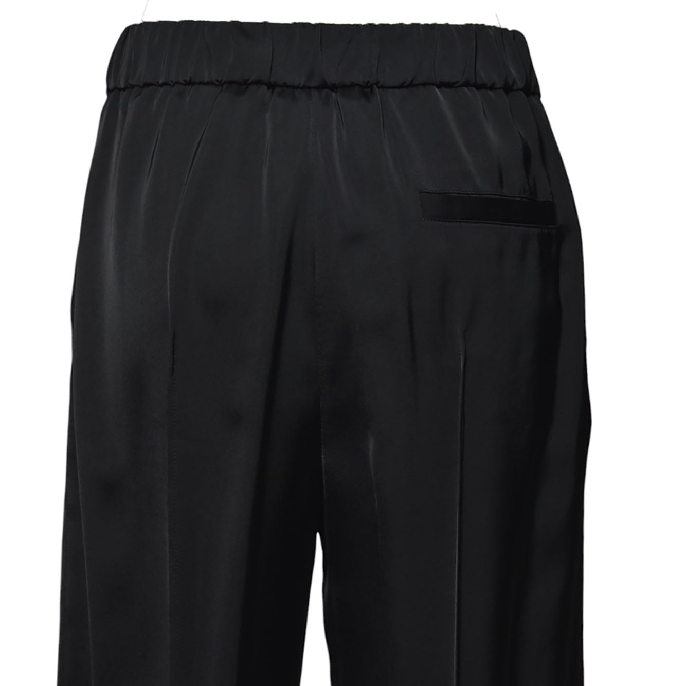 Pantalone flare satinato in viscosa nera Jil Sander 
