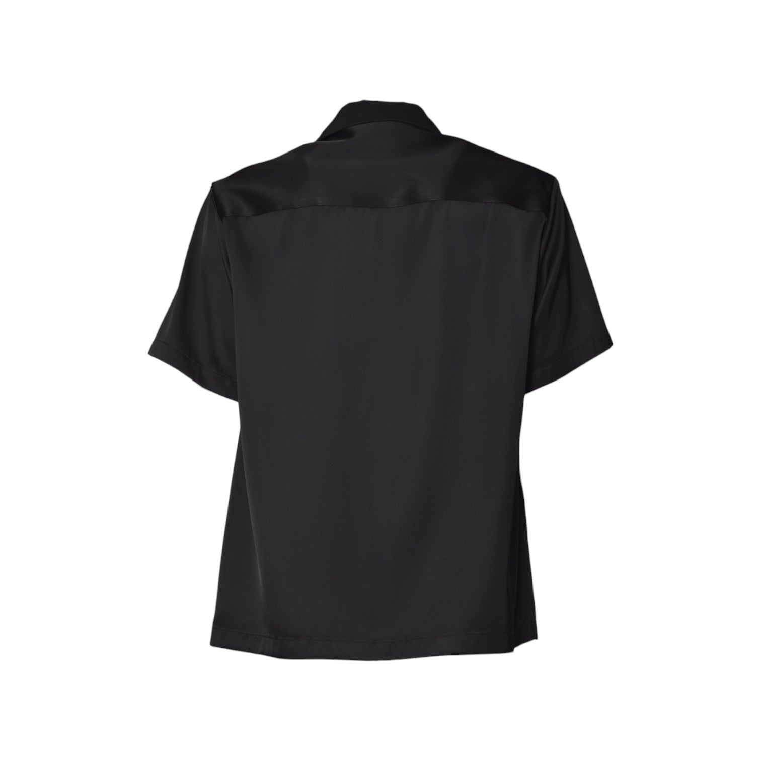 Camicia maniche corte in seta nera Jil Sander 