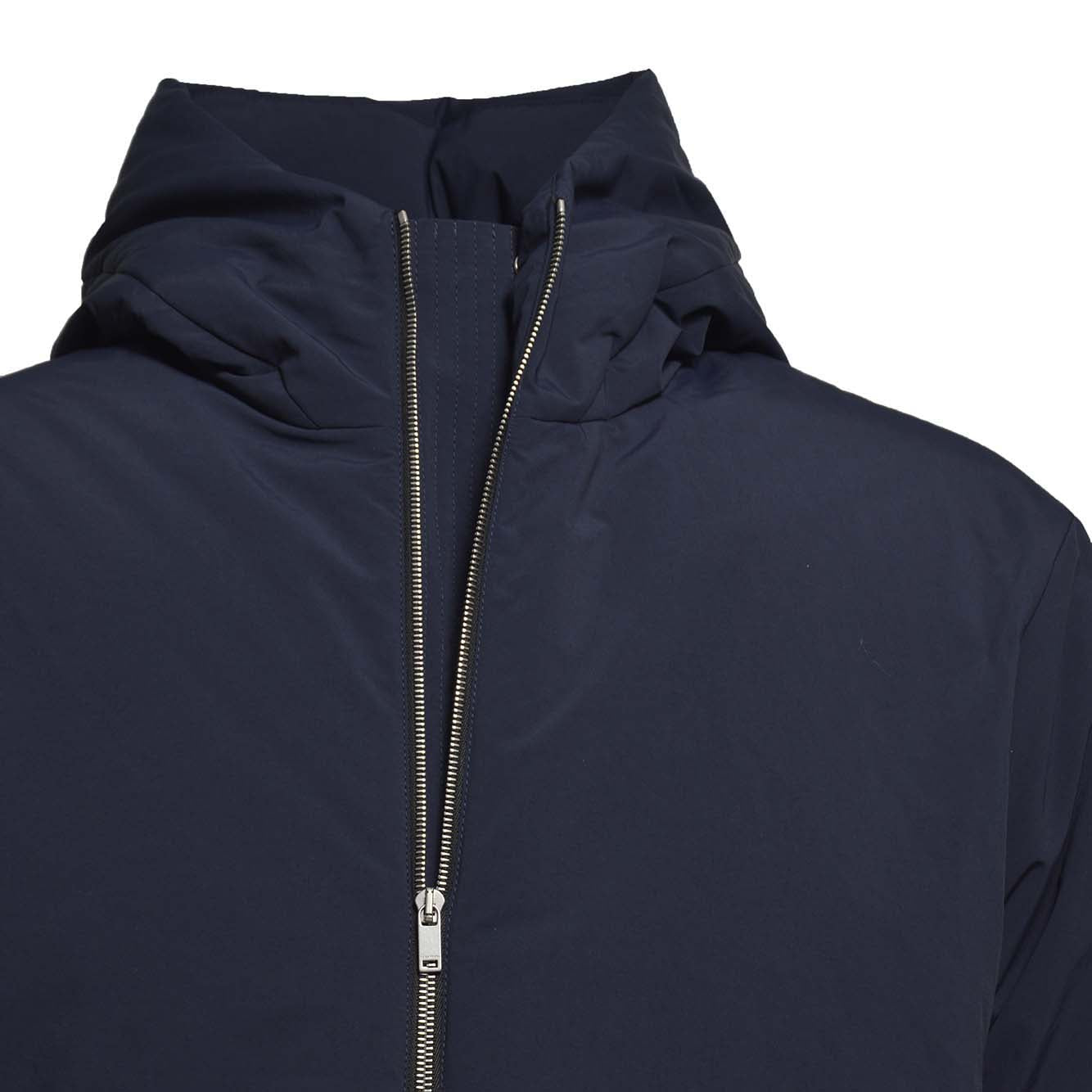Piumino over con cappuccio blu notte Jil Sander 