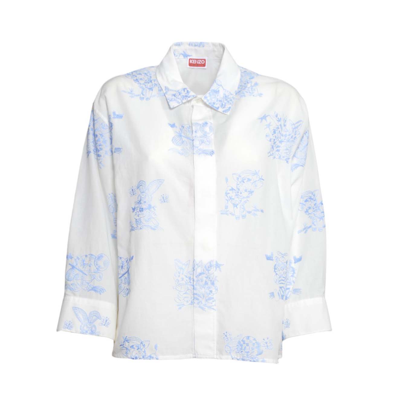 kenzo cartoon 3/4 slleves shirt 