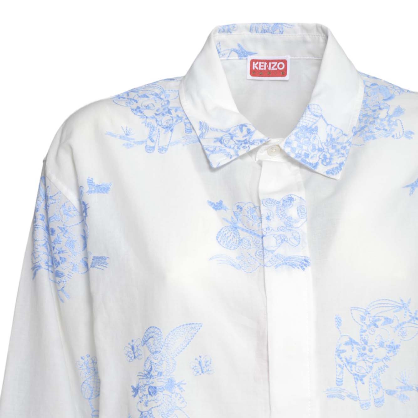 kenzo cartoon 3/4 slleves shirt 