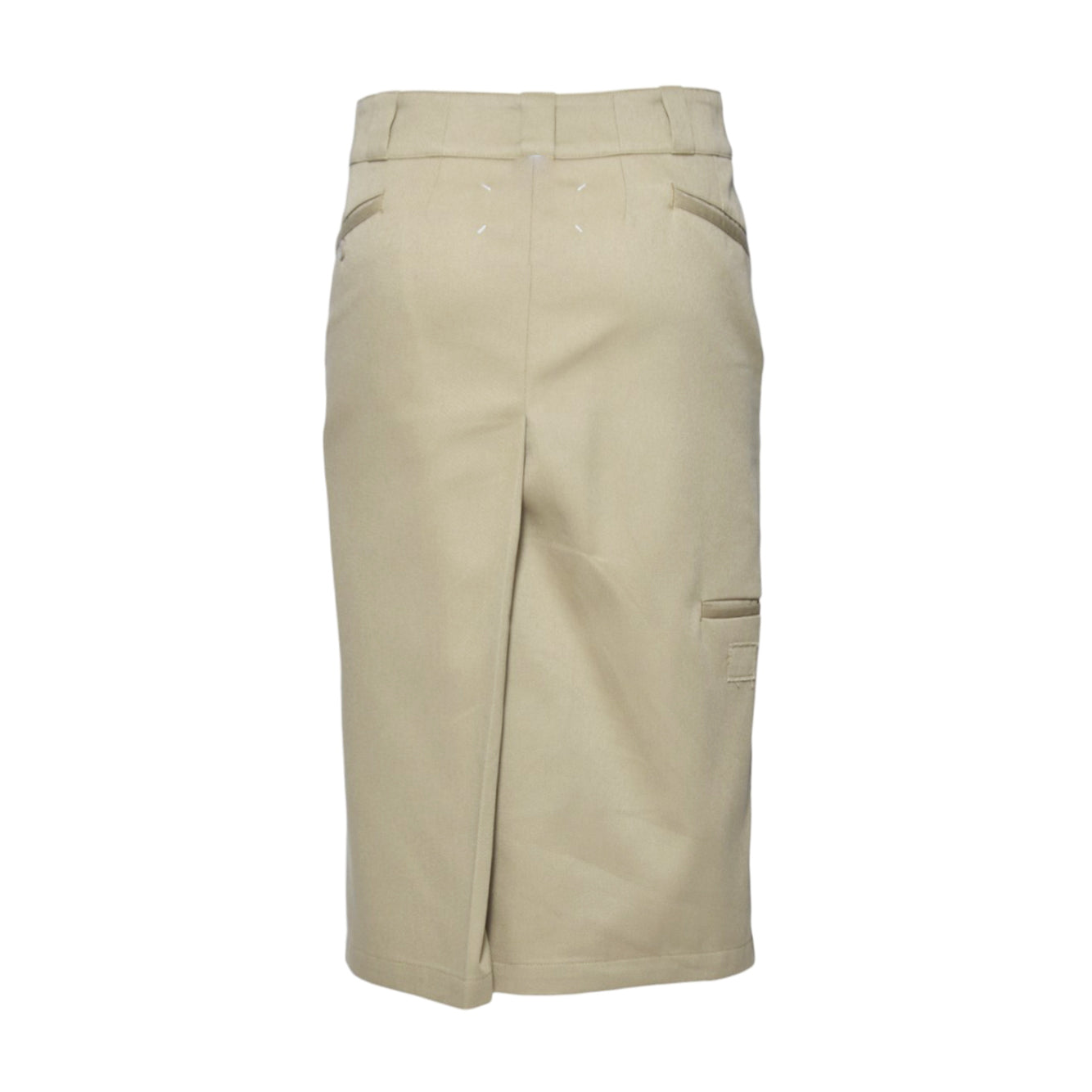 Gonna midi in twill di cotone beige Maison Margiela 