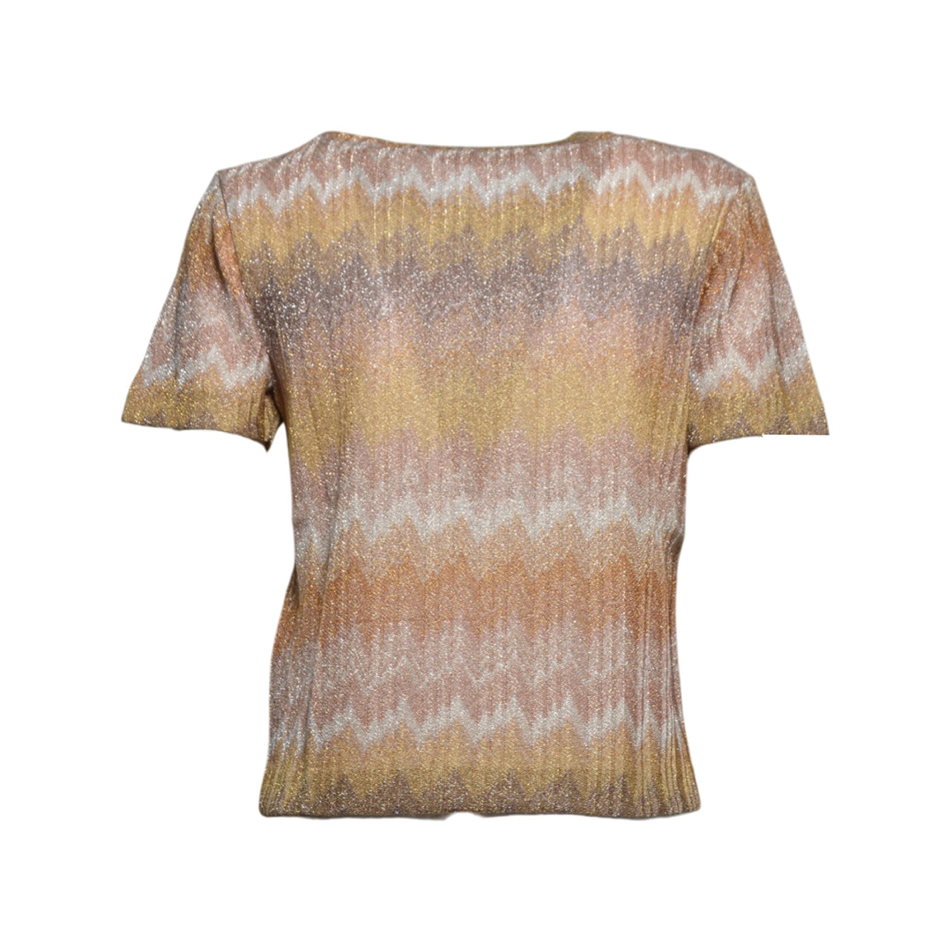 short sleeve t-shirt gold tones 