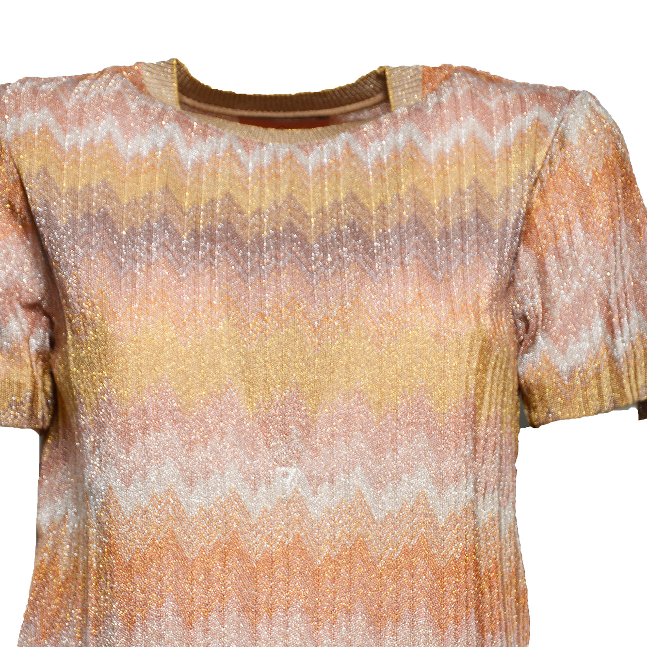 short sleeve t-shirt gold tones 