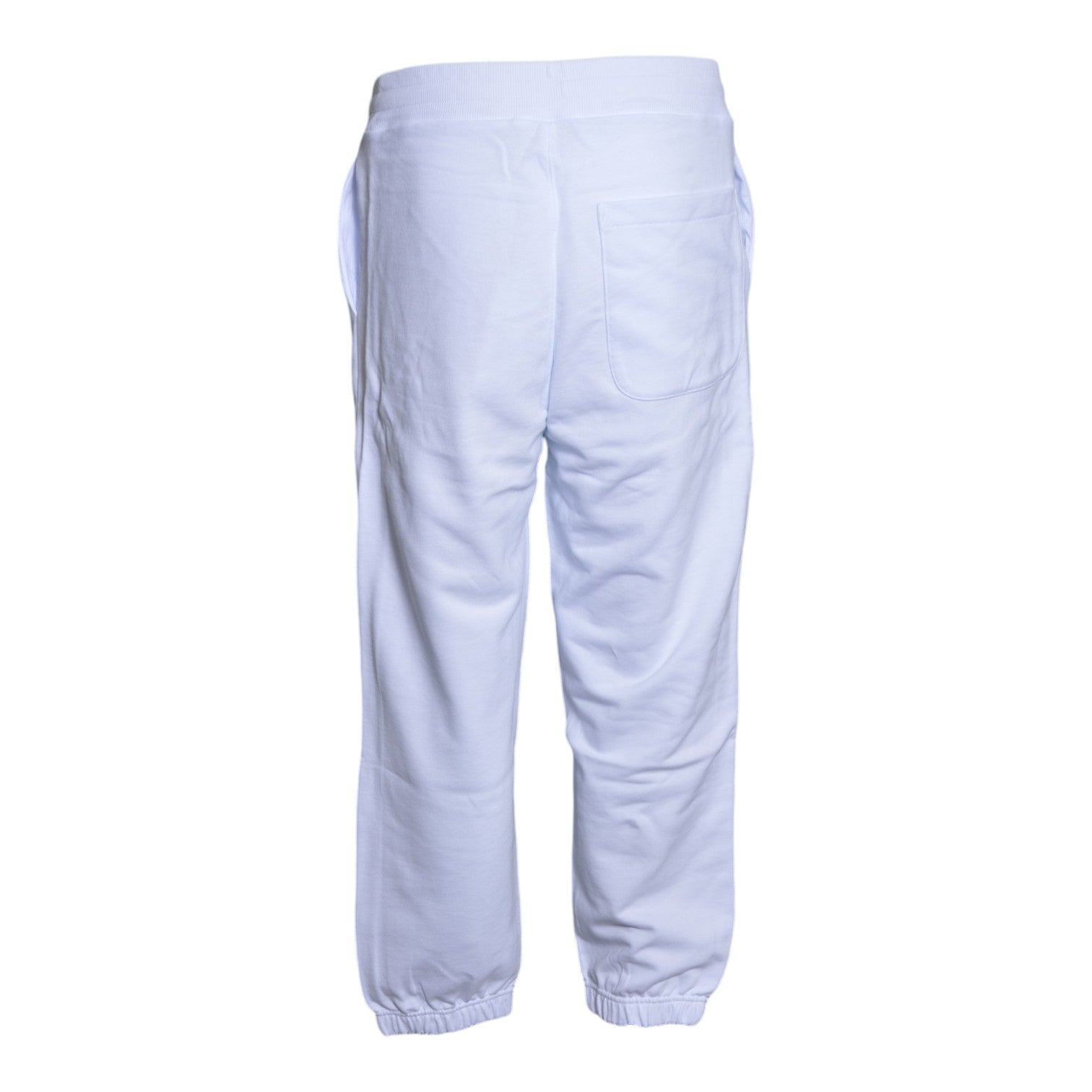 Pantalone in felpa di cotone nero con stampa logo MSGM 
