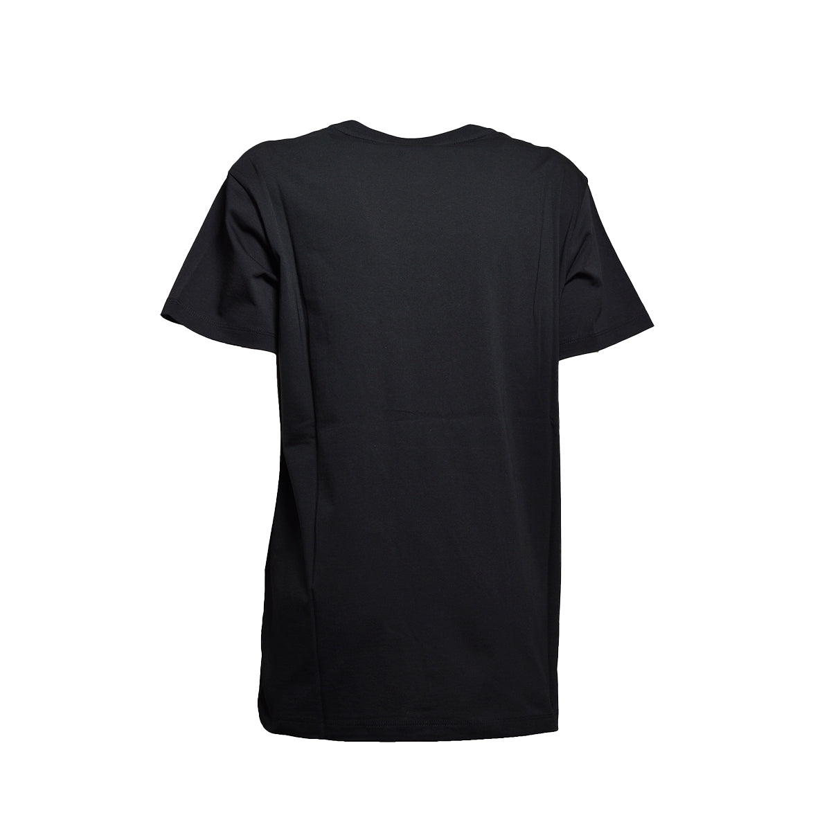T-shirt in cotone nero con logo velluto N°21 - via santo spirito 