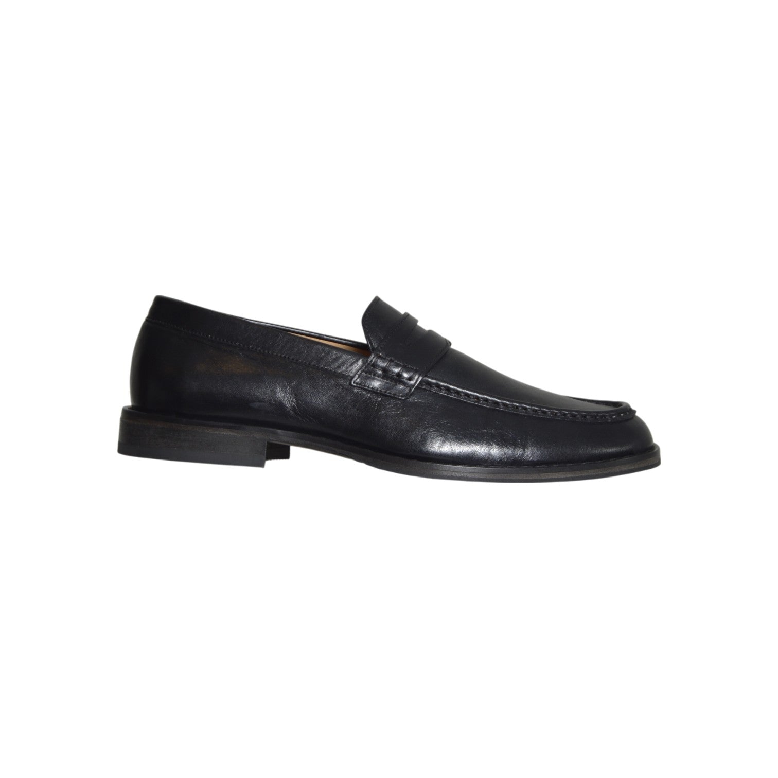 light loafer true dyed black leather 