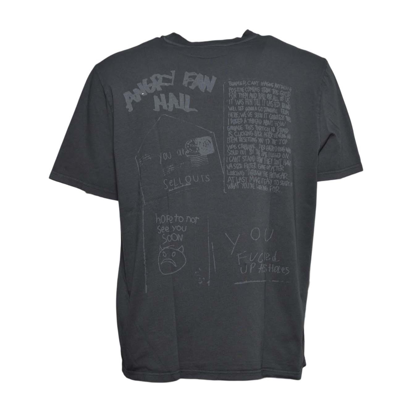 box t-shirt angry fan mail print 