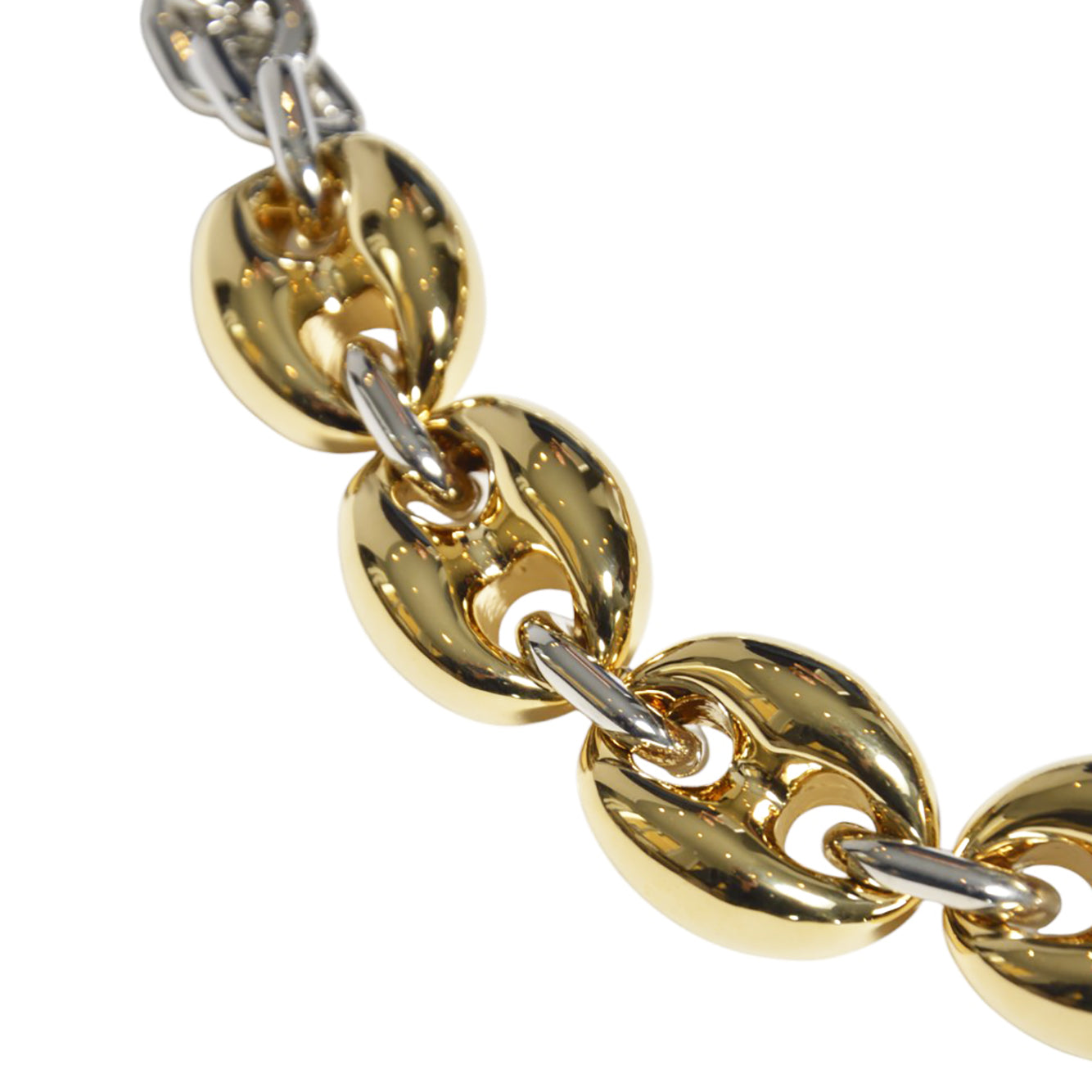 Collana Xtra Eight Choker in metallo argento e oro Rabanne 