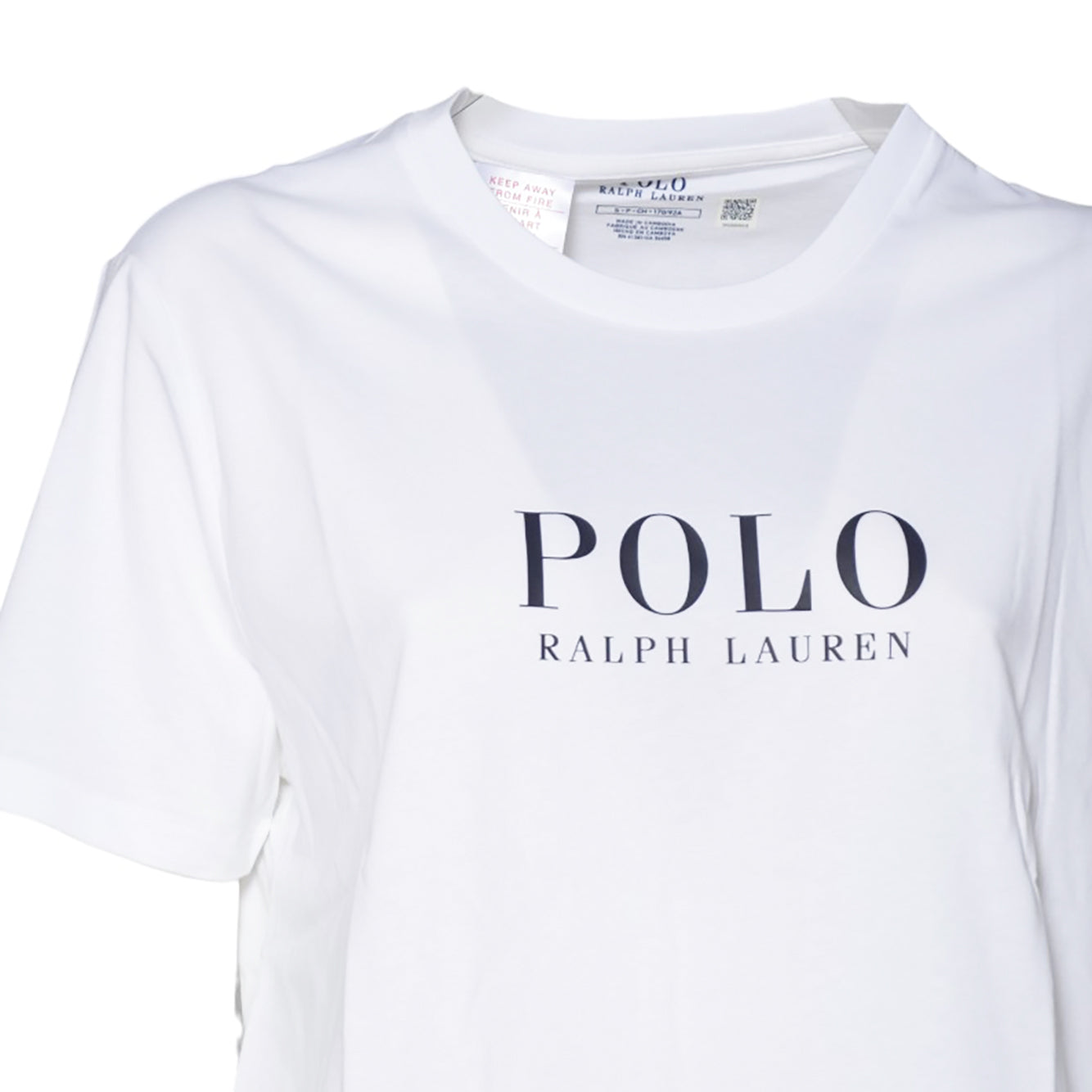 T-shirt da notte in cotone bianco con stampa Ralph Lauren 