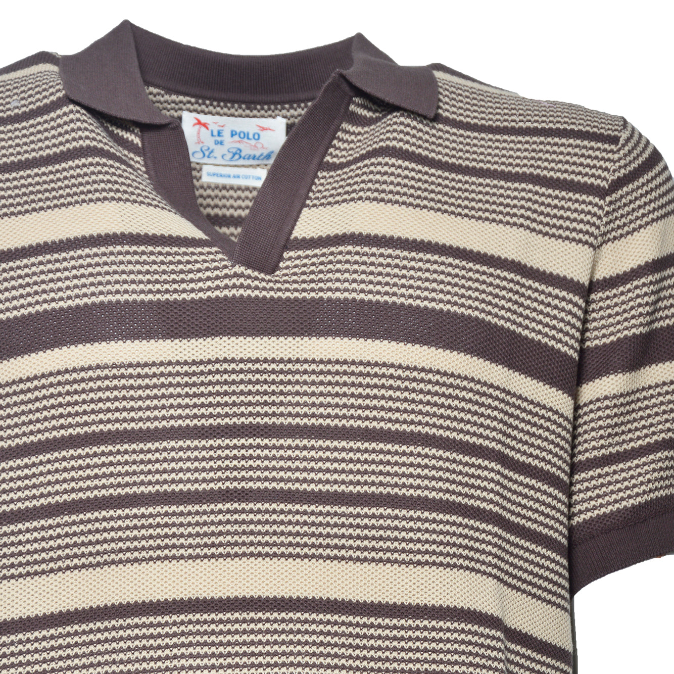sloan stripes honeycomb polo shirt cotton short sleeves 