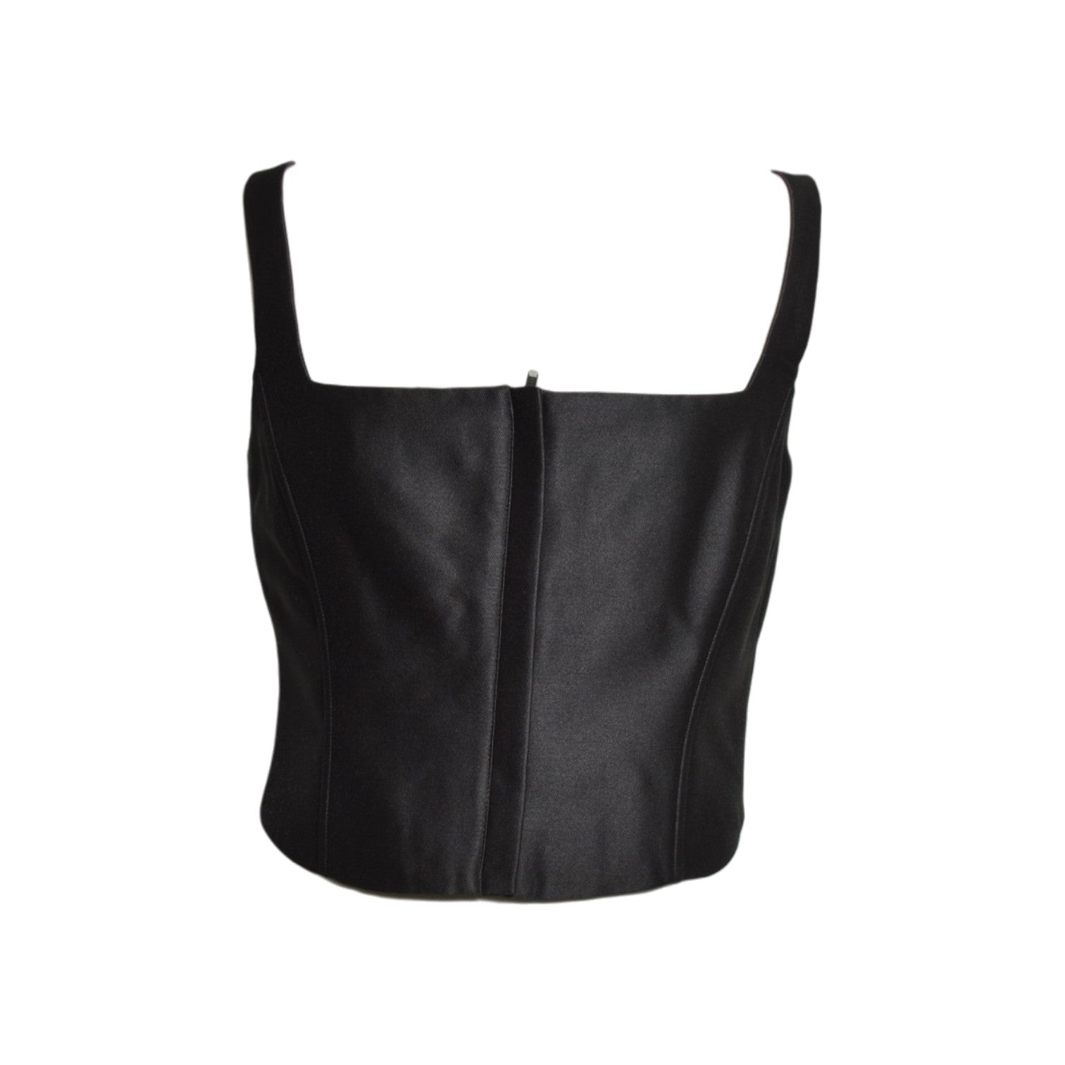 black satin corset top 