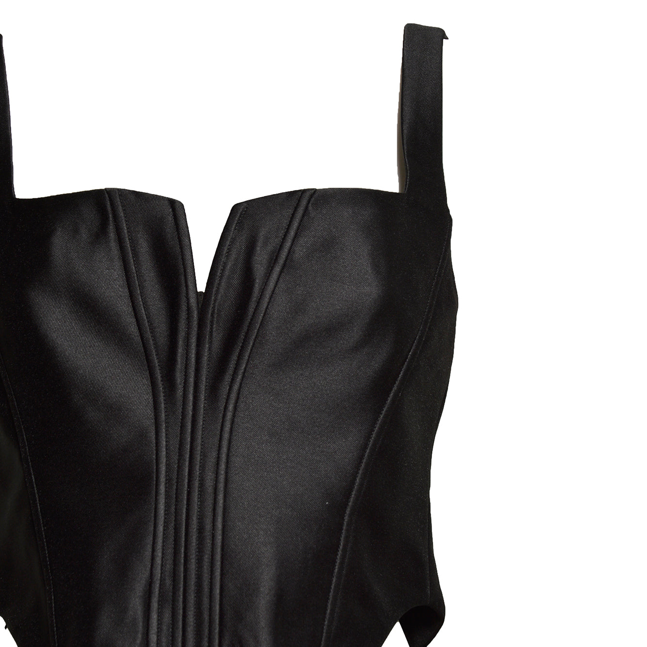 black satin corset top 