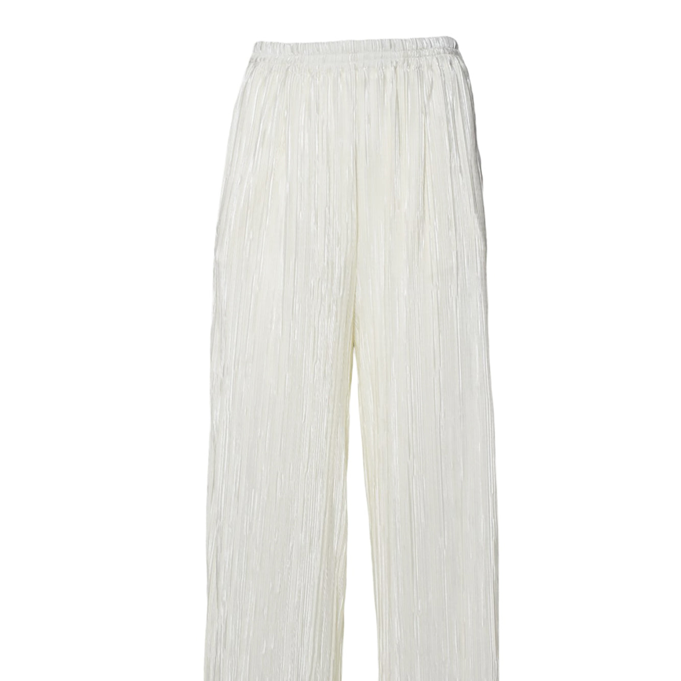 Pantalone a palazzo plissè bianco Solotre 