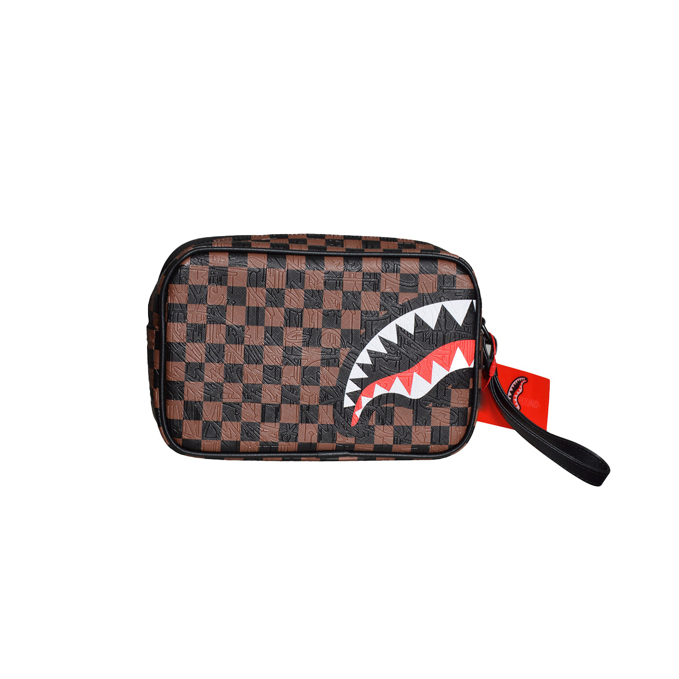 check 2 emboss toiletry bag 