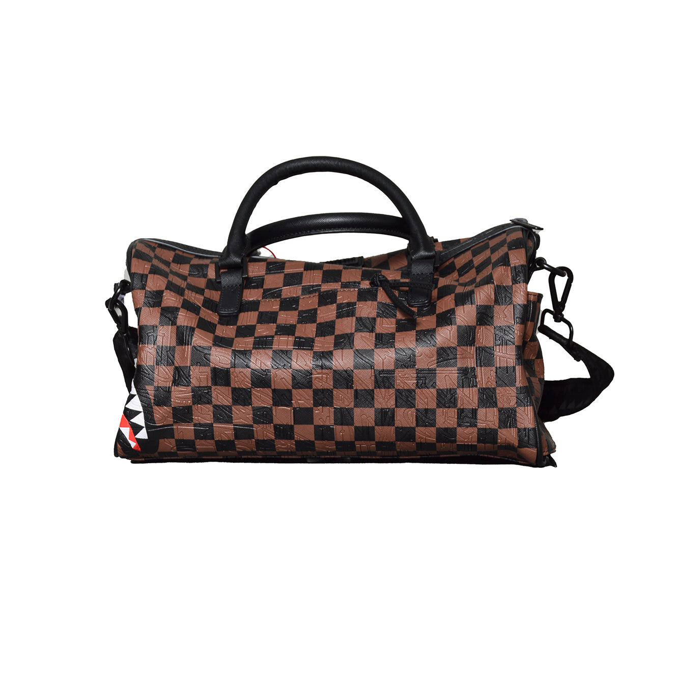 check 2 emboss mini duffle 