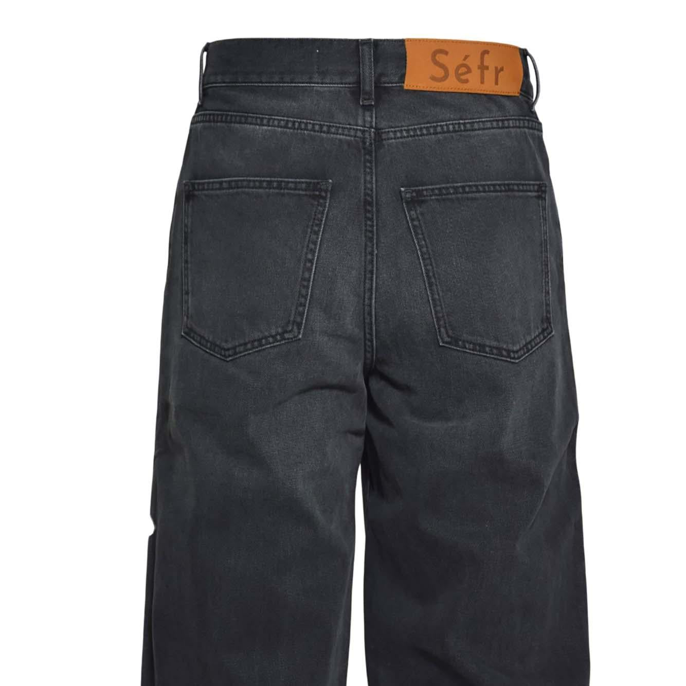 wide cut jeans black marble 