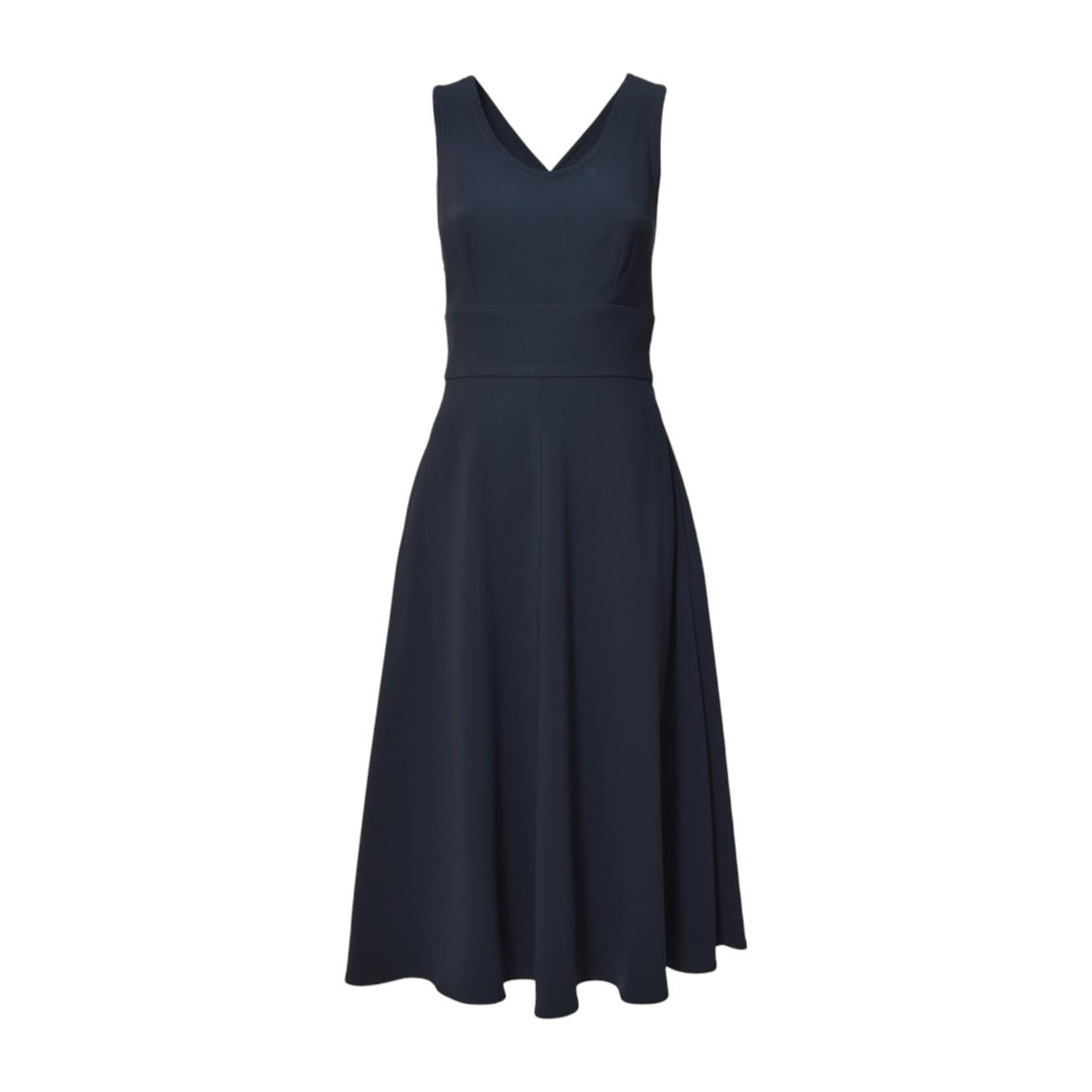 Abito lungo in crepe cady blu notte Aspesi 