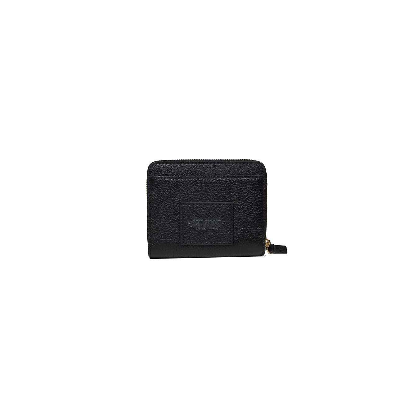 Portafoglio Mini Compact in pelle nera Marc Jacobs 
