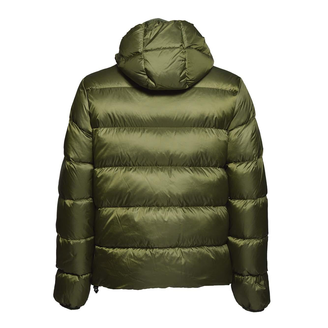 Piumino Budd in tessuto satinato verde Aspesi 