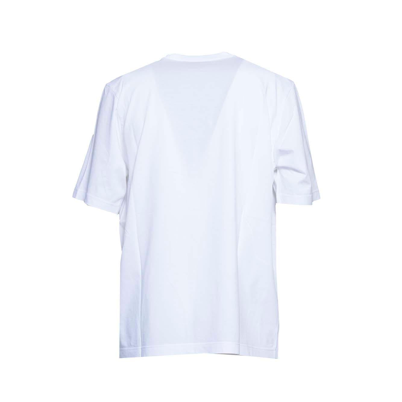 T-shirt Loose Fit in cotone bianco stampa logo Dsquared2 