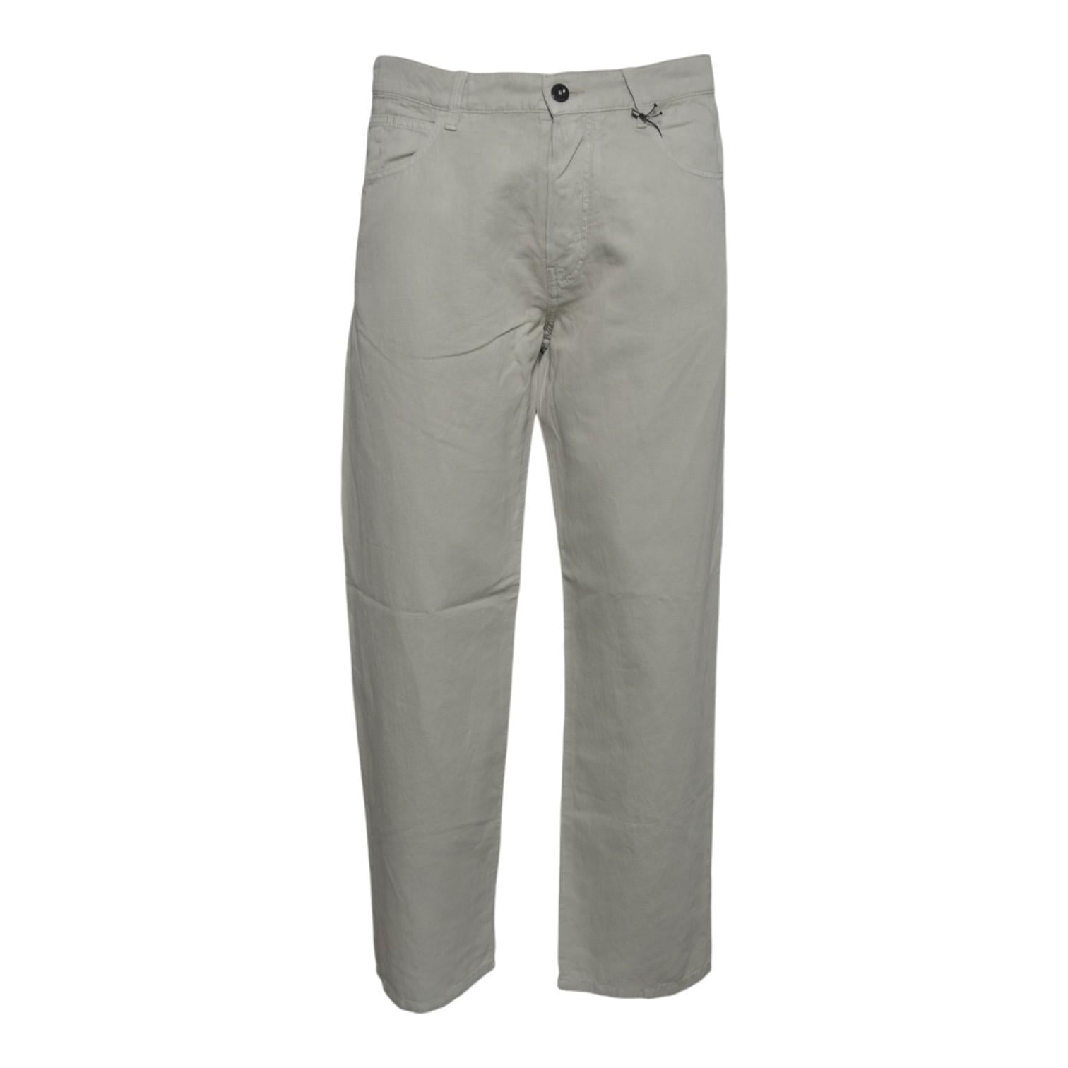 pants five pockets in cotton/linen 