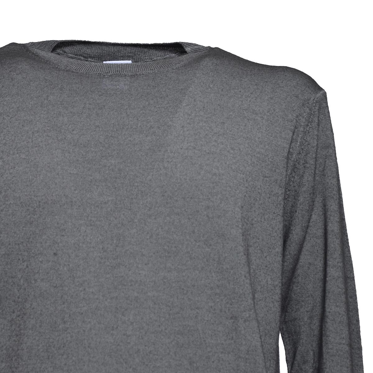 Pullover girocollo in lana antracite Aspesi 