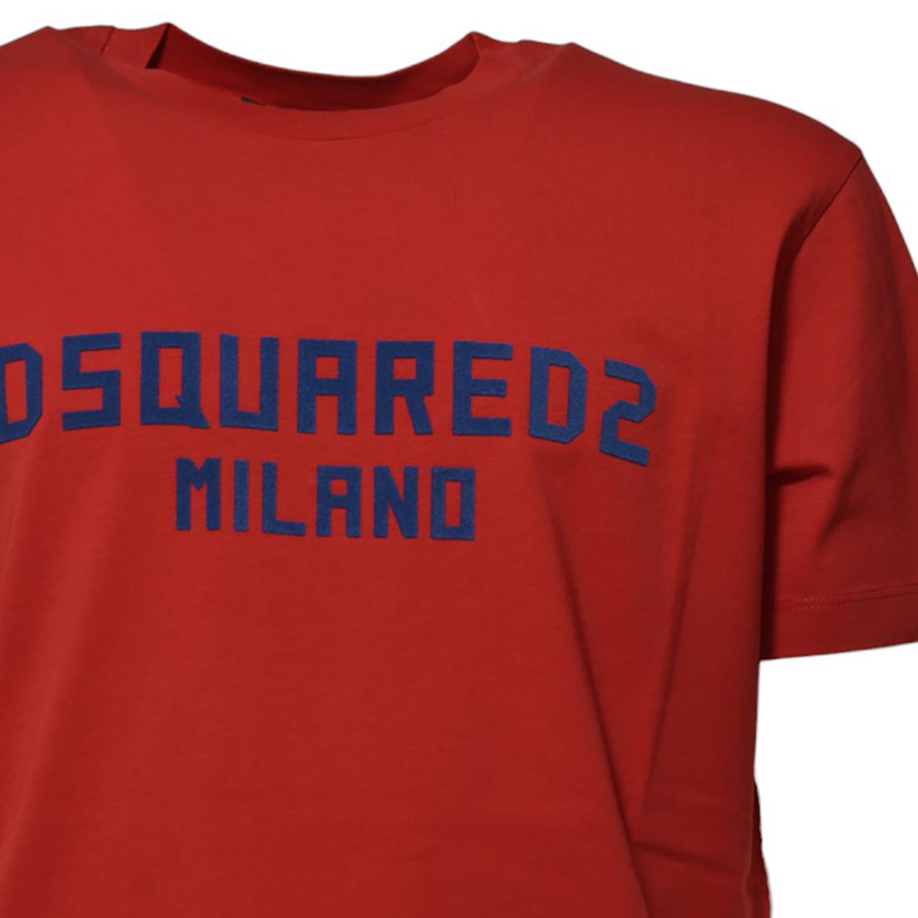T-shirt Milano Cool Fit in cotone rosso Dsquared2 