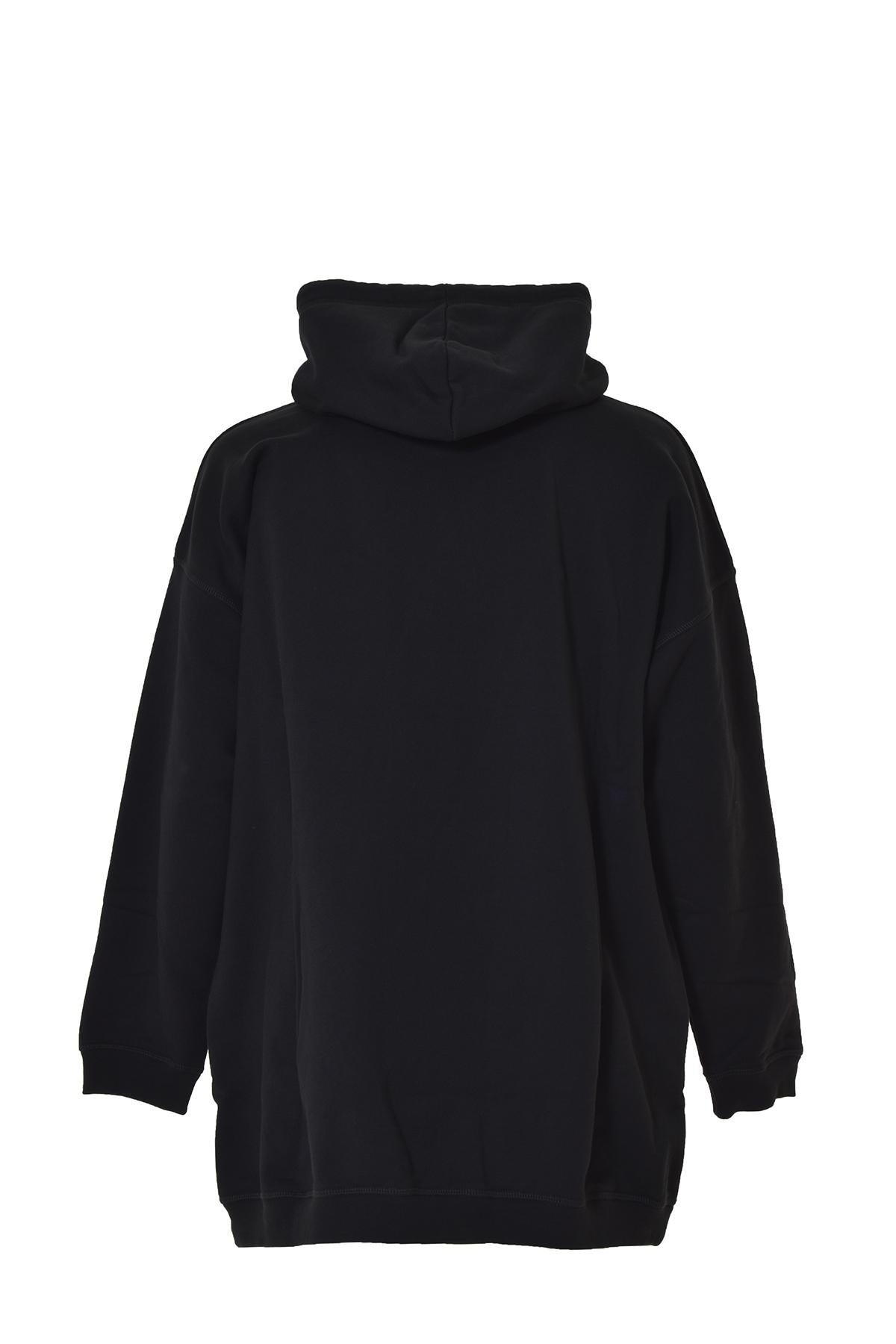 Felpa Icon Maxi con cappuccio in cotone nero Dsquared2 