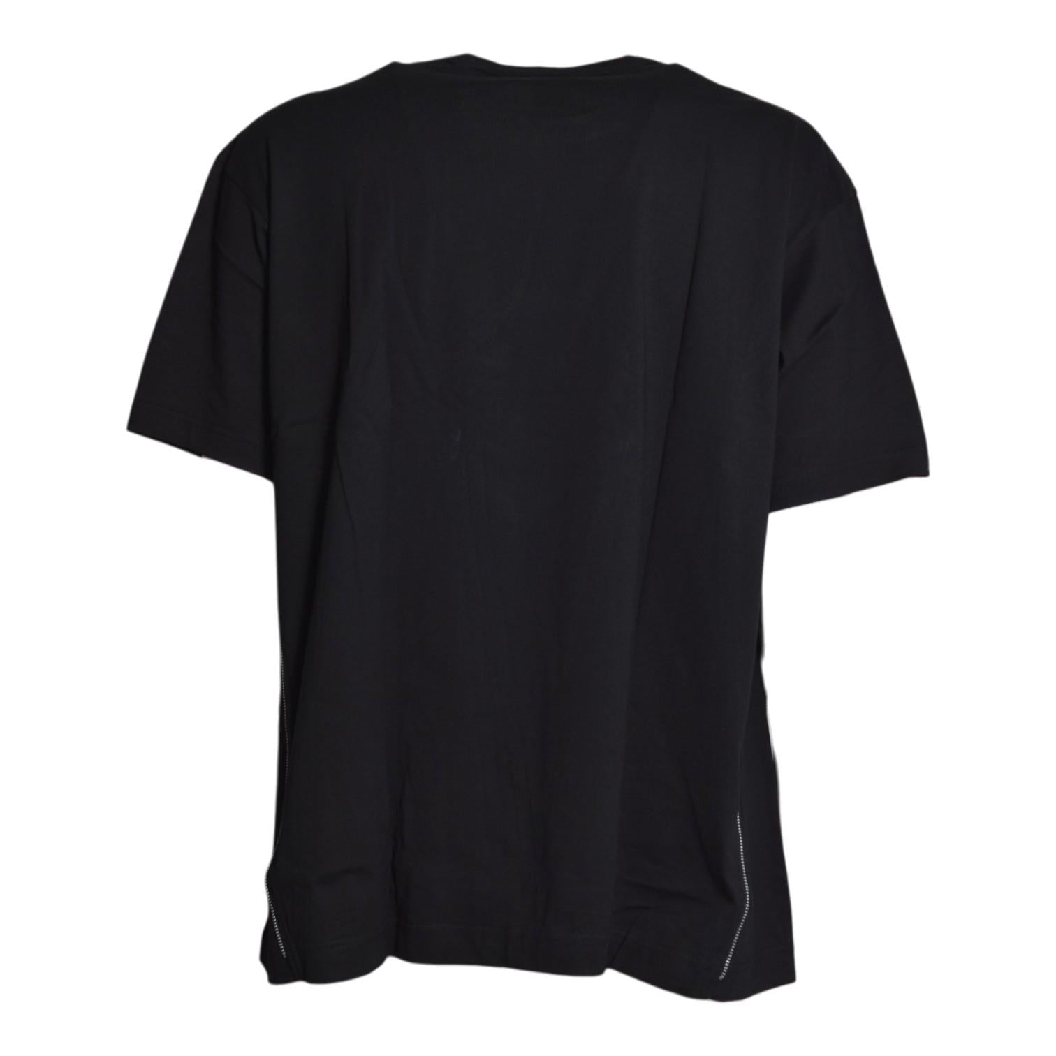mens t-shirt zip estensione laterale 