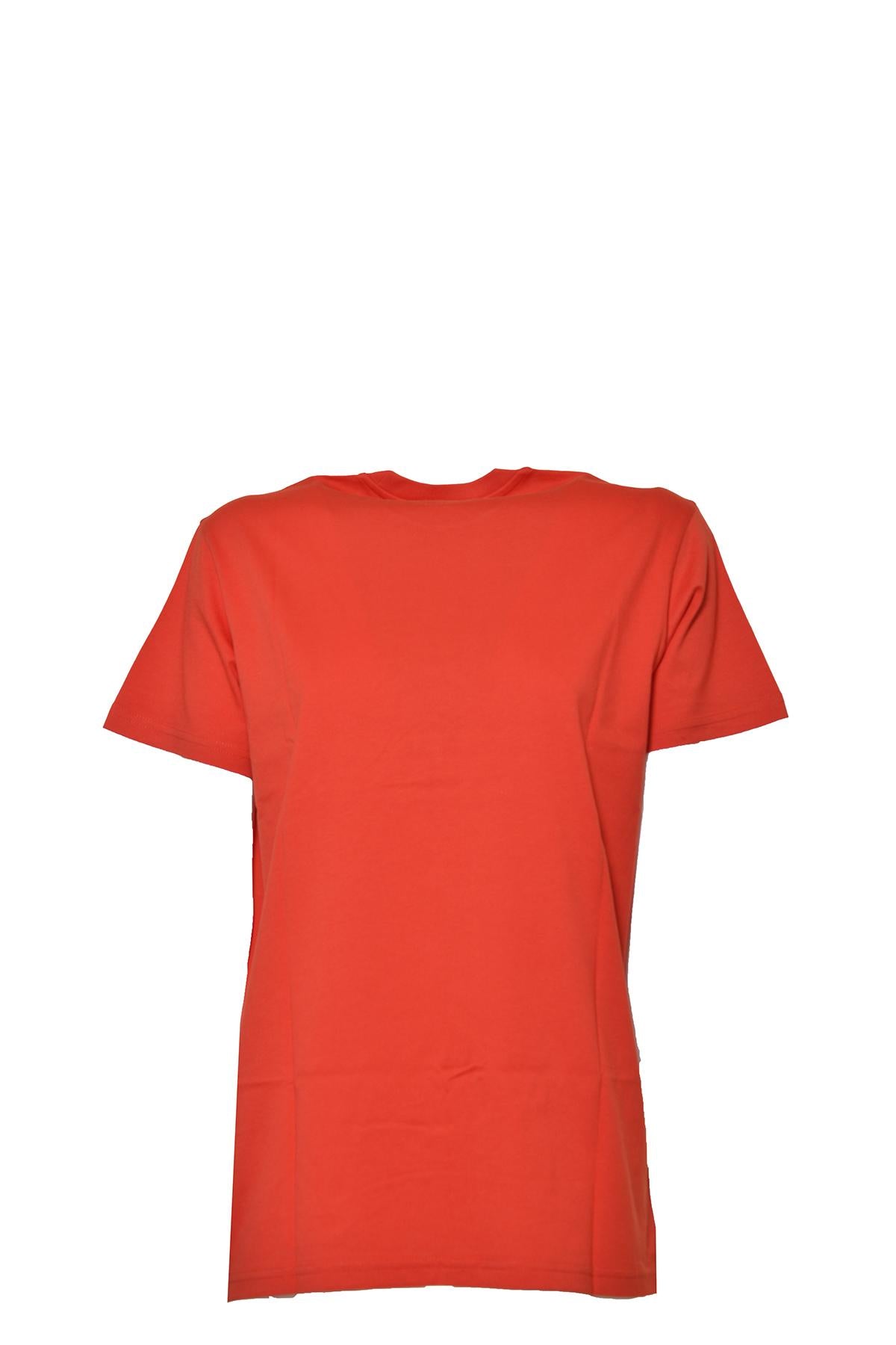 T-shirt Relax in cotone rosso con stampa Dsquared2 Junior 