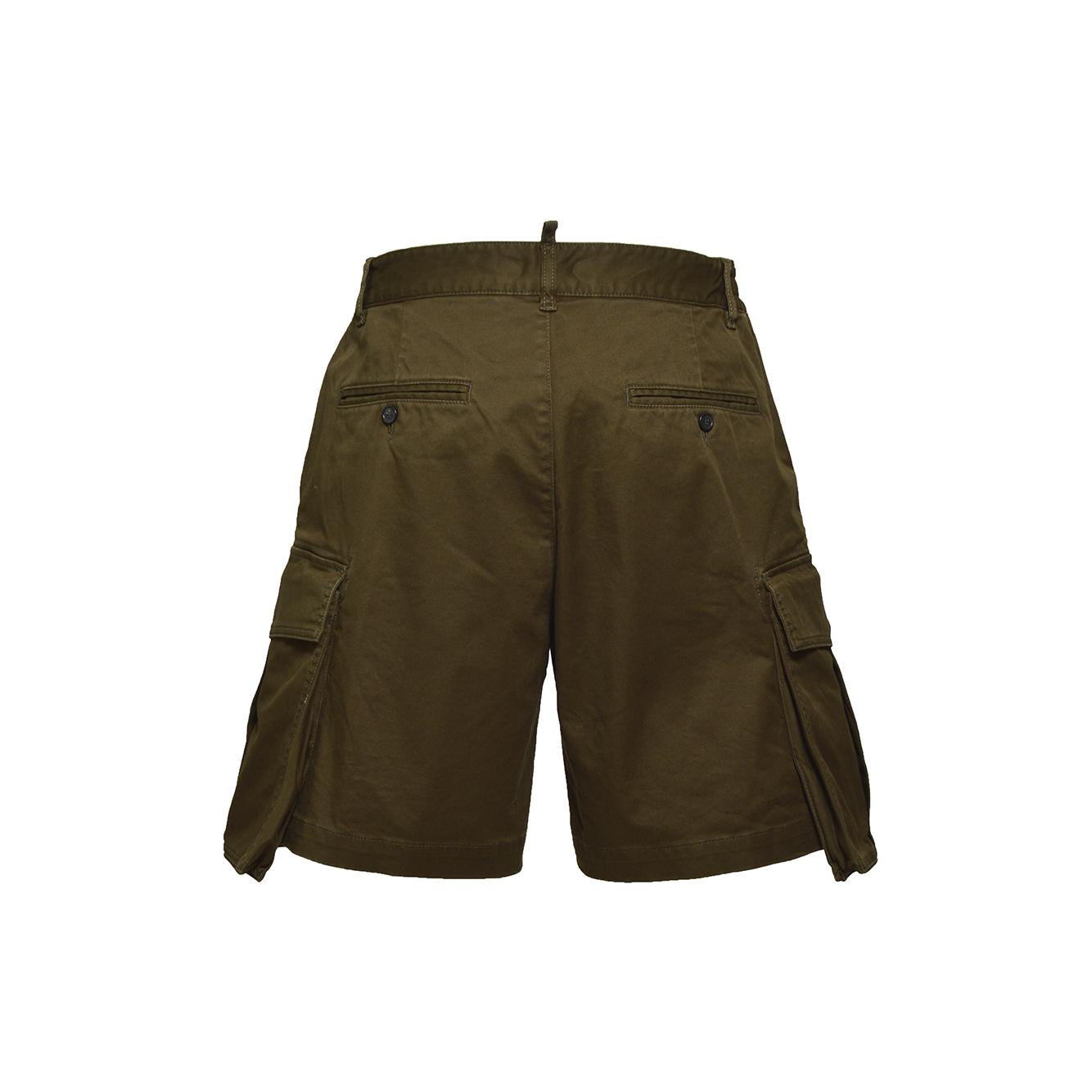 Bermuda Urban 64 Tag in cotone verde militare Dsquared2 