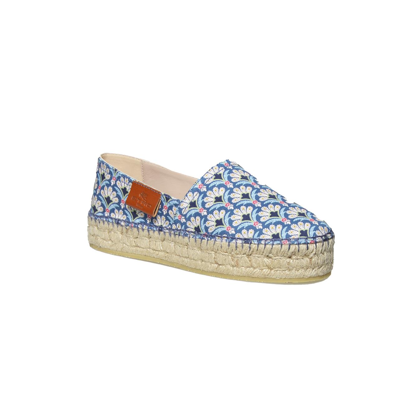espadrillas printed gabardine flowers 