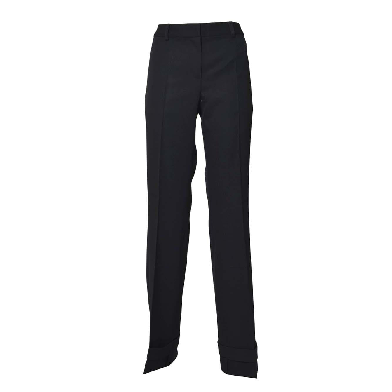 hip trouser coarse black garbadine 