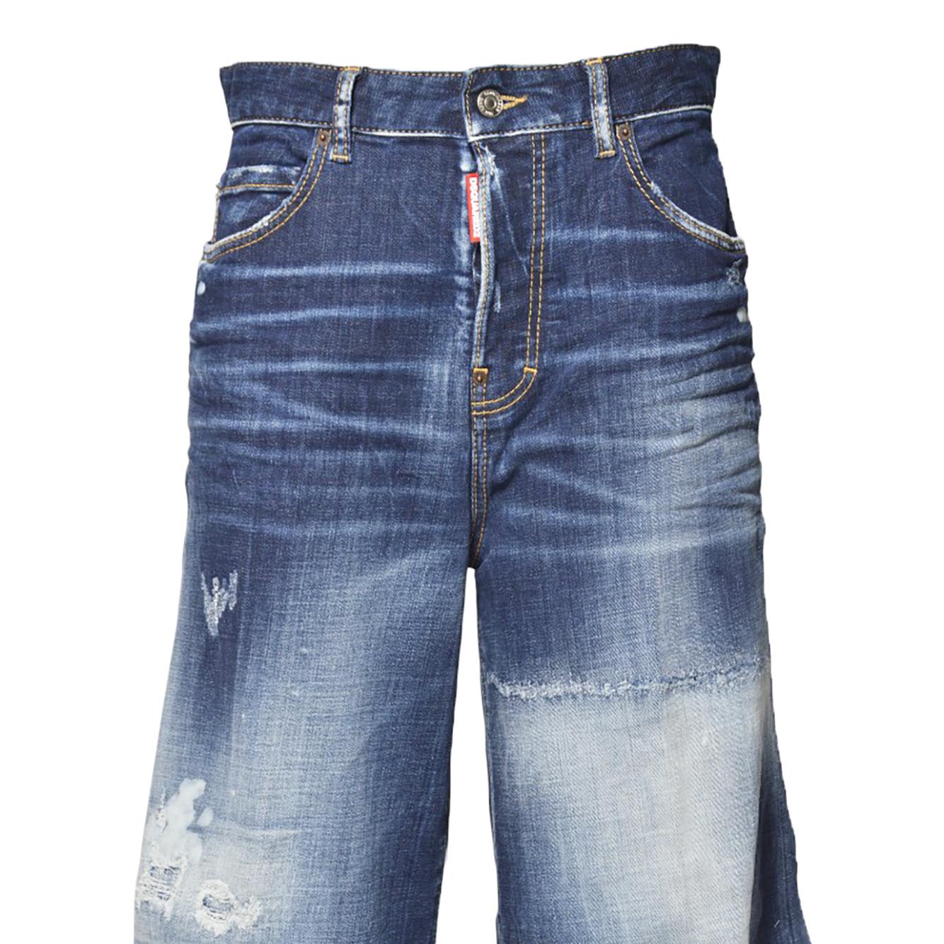 Jeans Traveller Dark White Line in denim blu scuro Dsquared2 