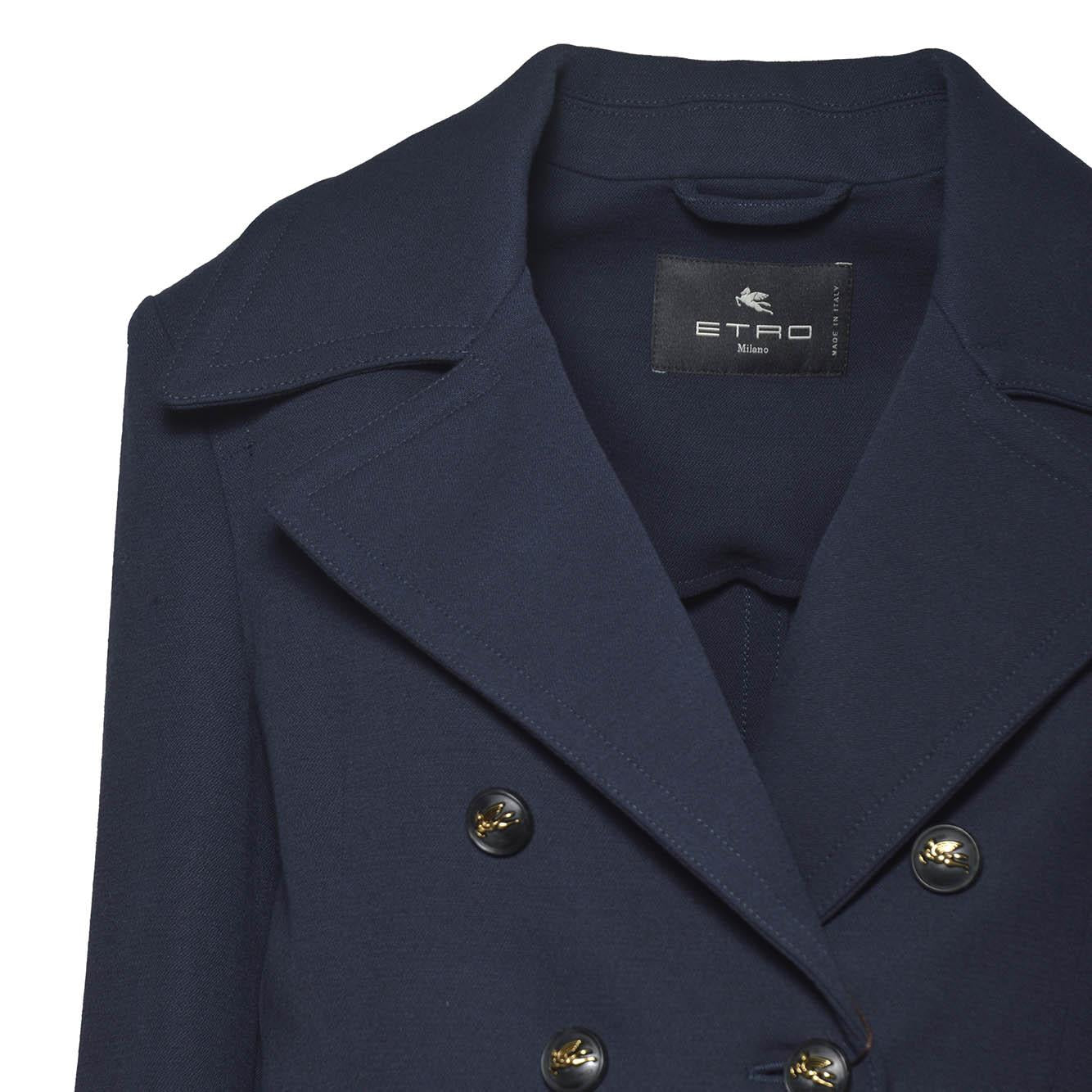 women's fitted peacoat with undercollar 