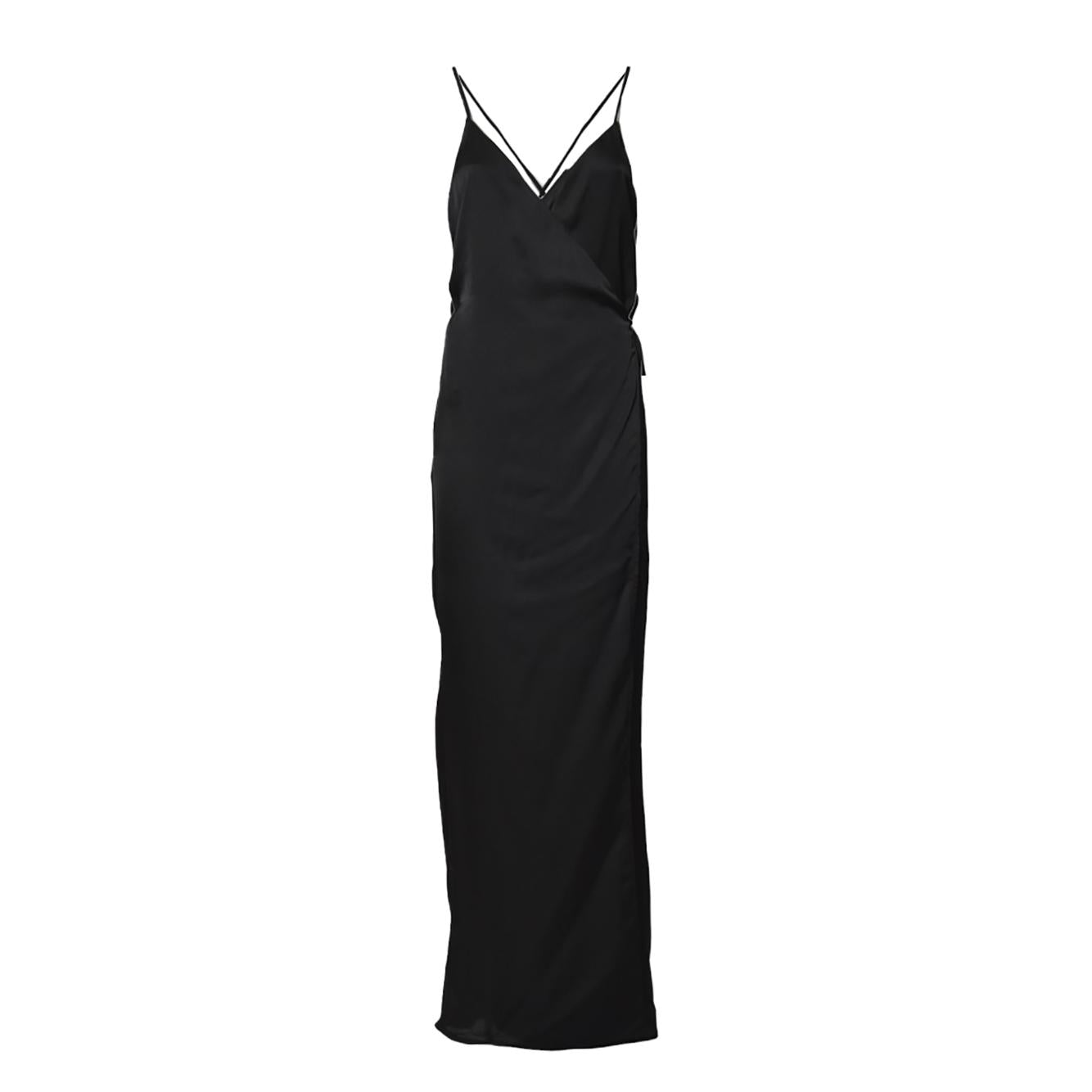 Abito The Donna Satin in raso nero Nineminutes 