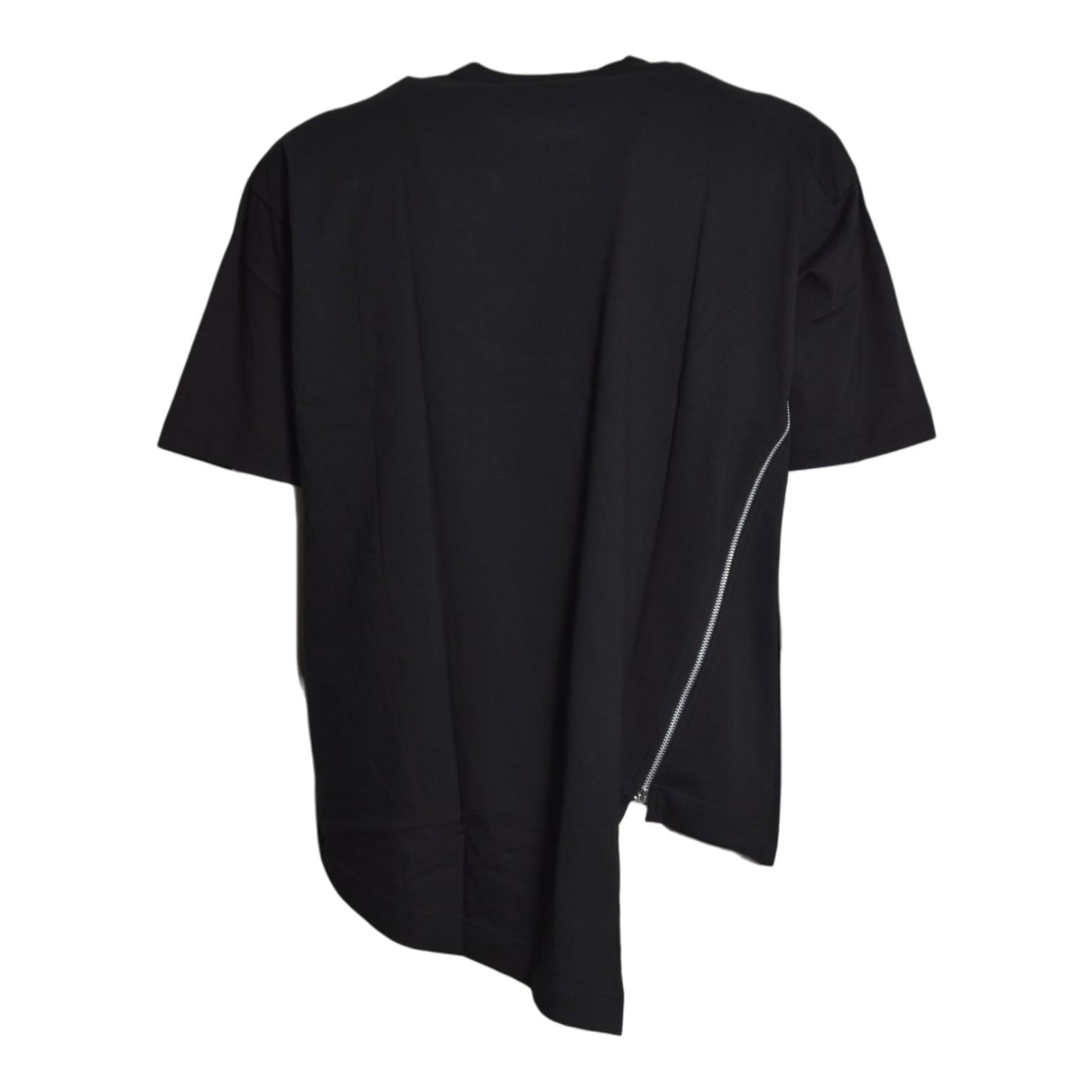mens t-shirt zip con spacco 