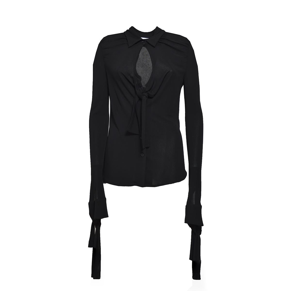 Camicia in viscosa con scollatura a goccia MSGM 
