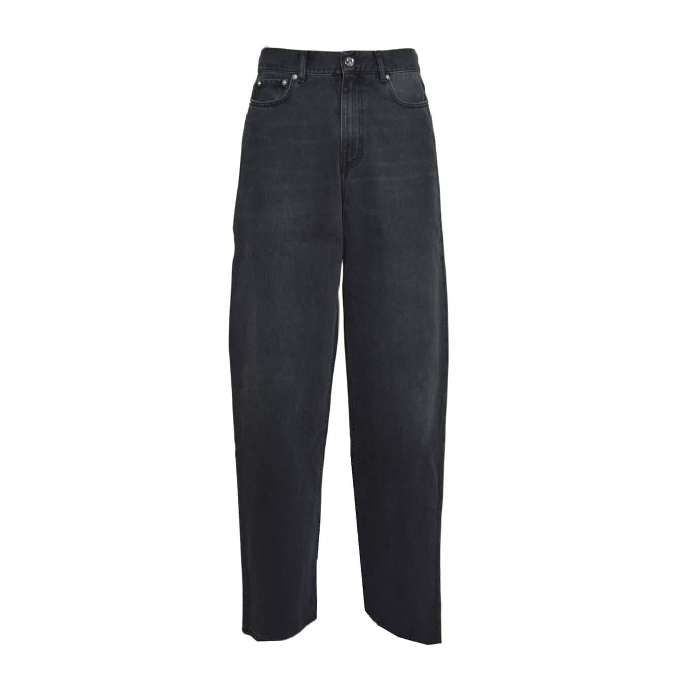 wide cut jeans black marble 