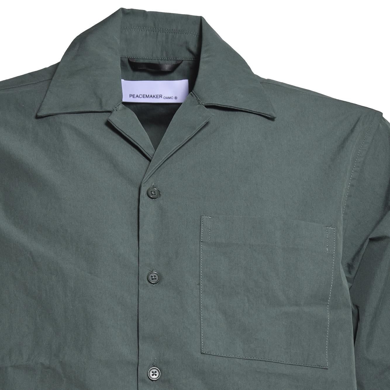 boxy s/s shirt dark green 