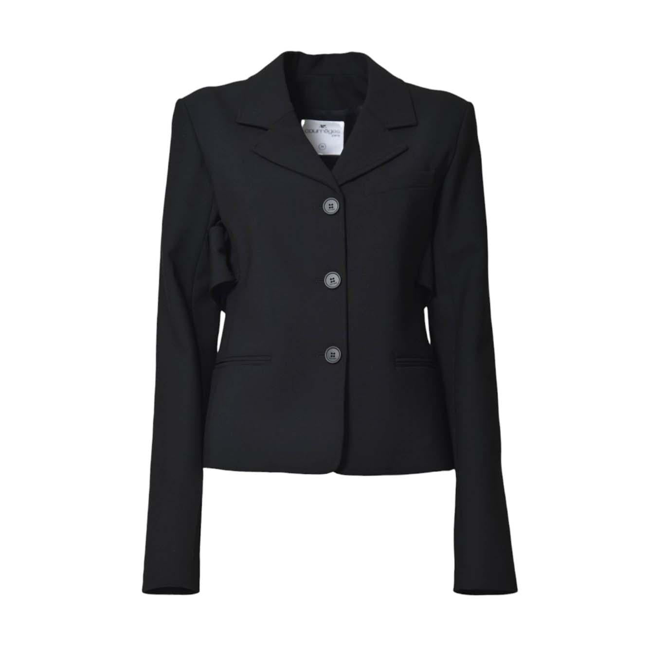 Giacca Belted Tailored in misto lana nera Courrèges 