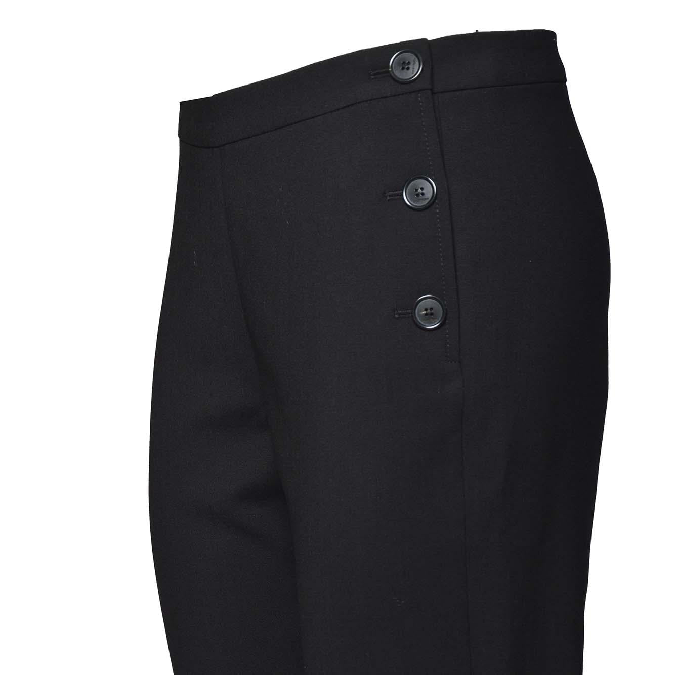 Pantaloni Oblique sartoriali in lana nera Courregès 