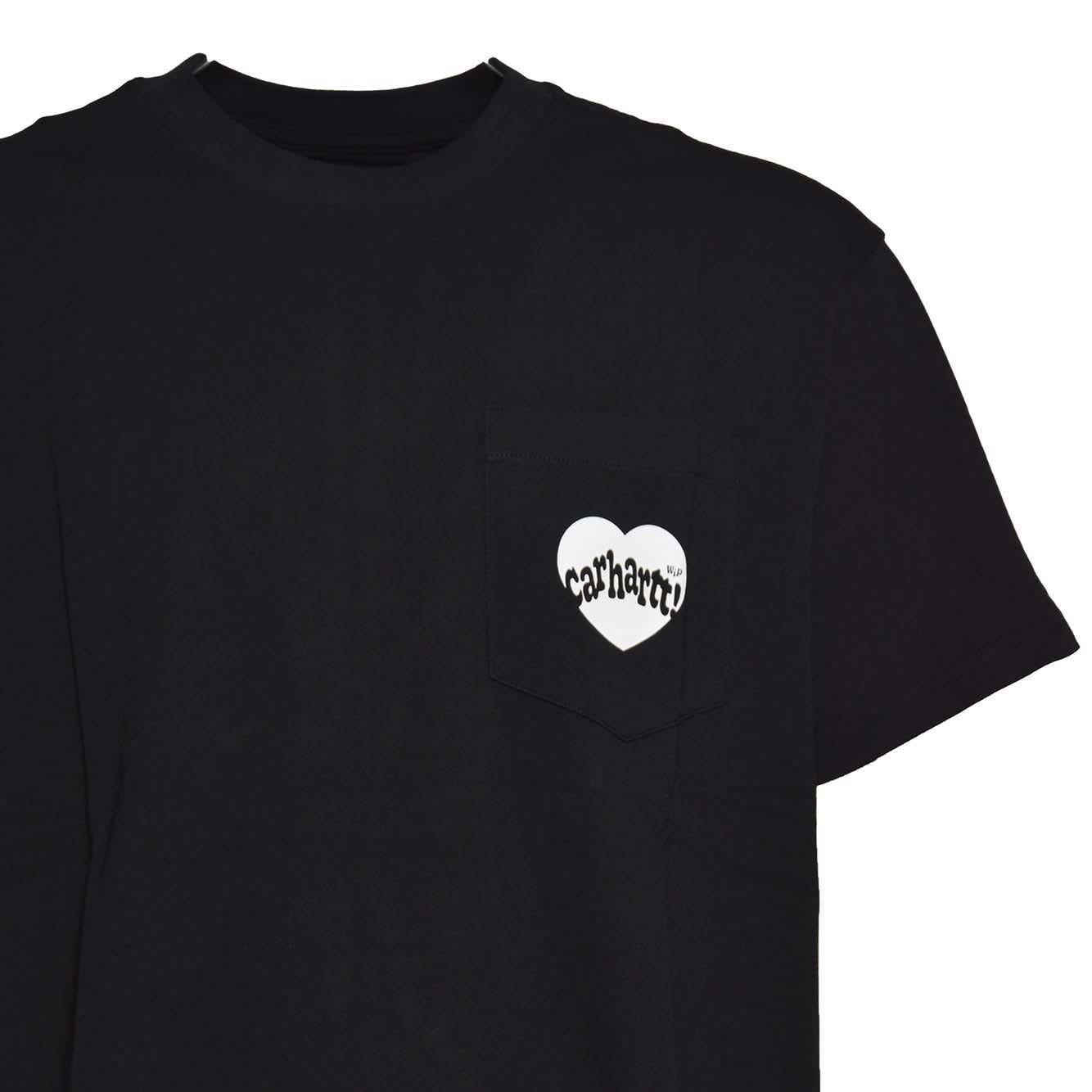 T-shirt Amour in cotone nero stampa cuore Carhartt Wip 