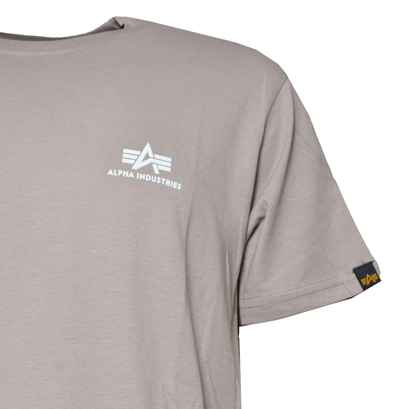 T-shirt Basic Small Logo in cotone sabbia Alpha Industries 