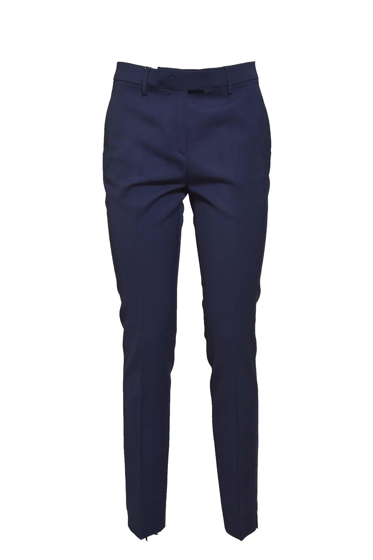Pantalone dritto in viscosa blu Etro 