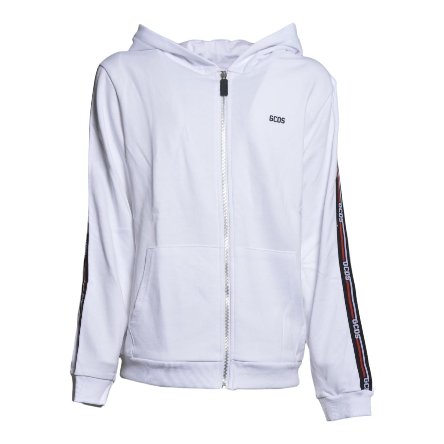 logo tape hoodie zip 