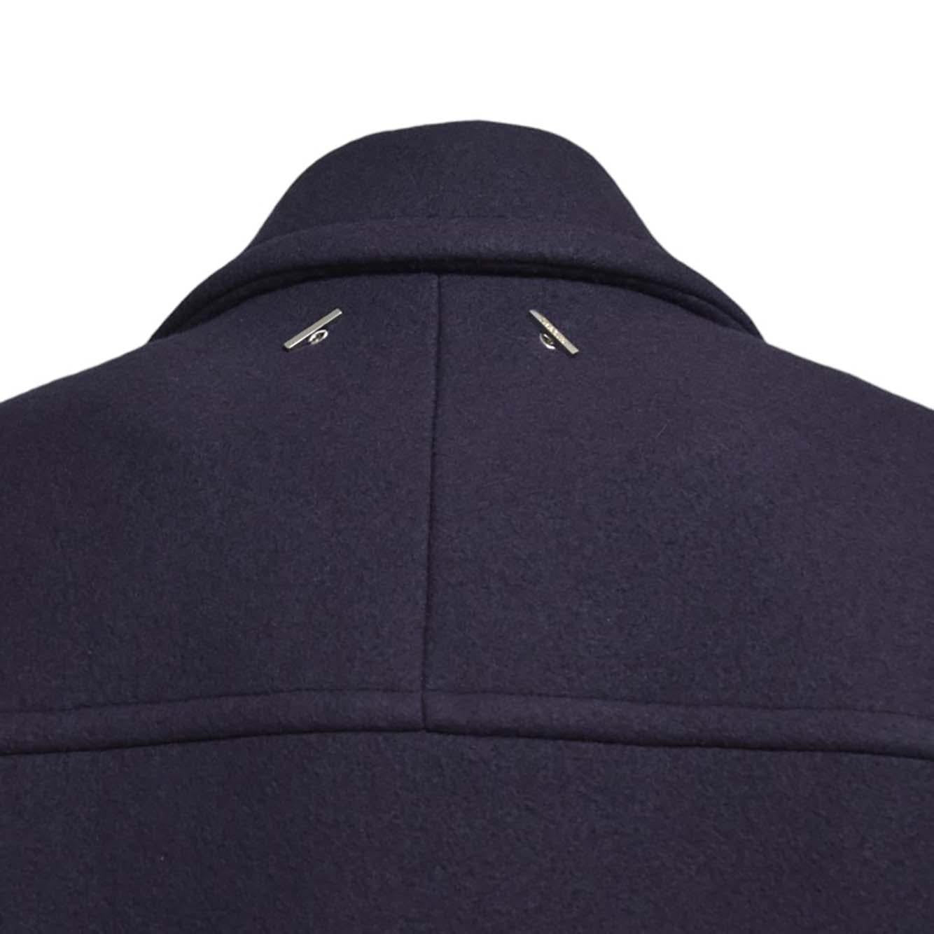 Cappotto corto in lana vergine blu Lanvin 
