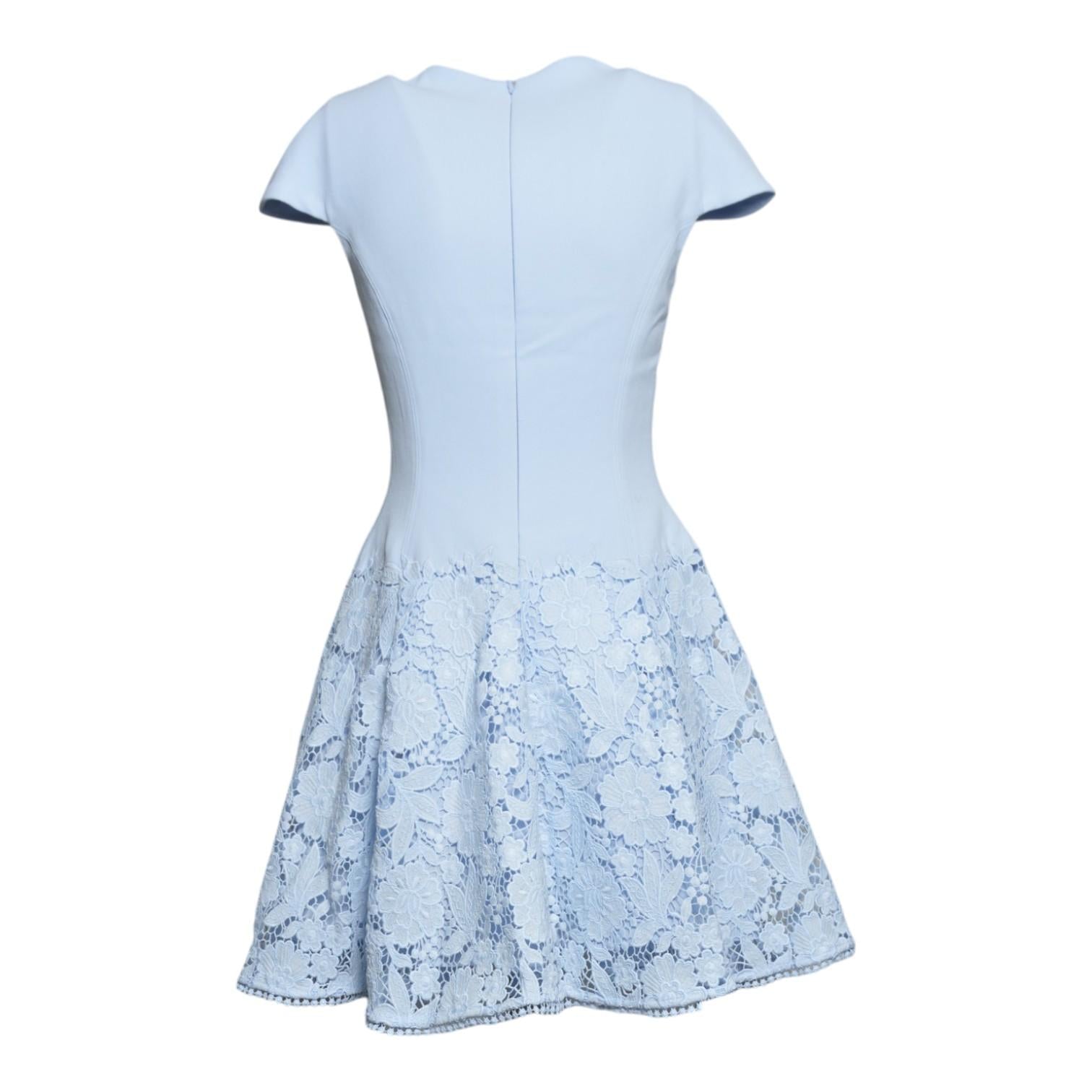 crepe lace mini dress 