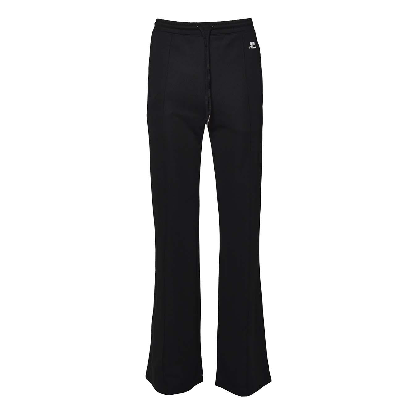 Pantaloni Interlock in jersey nero Courregès 
